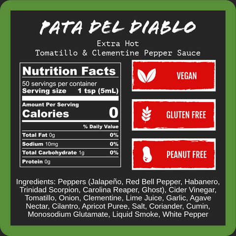 Pata del Diablo - Extra Hot Tomatillo & Clementine (9oz)