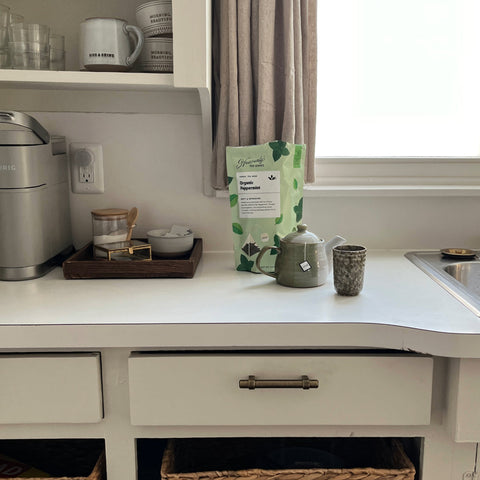 Organic Peppermint, Compostable Pyramid Herbal Tea Bags, 50 Count