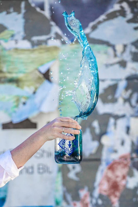 Piper Mint Blues Glass Jar of Loose Leaf Tea - 30 Servings