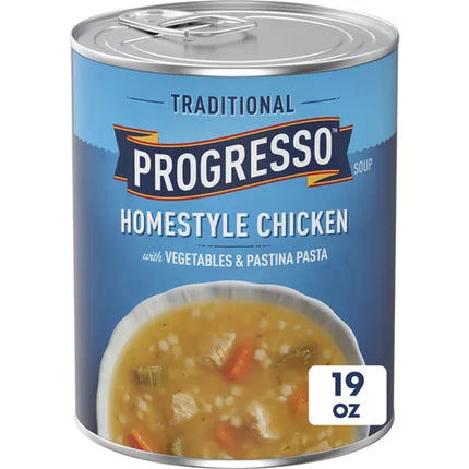 Progresso Traditional Soup Homestyle Chicken With Vegetables & Pearl Pasta - 19 OZ 12 Pack