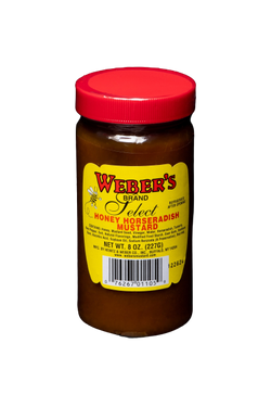 Weber's Brand Honey Horseradish Mustard - 8 OZ 12 Pack