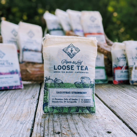 Sassyfras Strawberry Muslin Bag of Loose Leaf Tea - 15 Servings