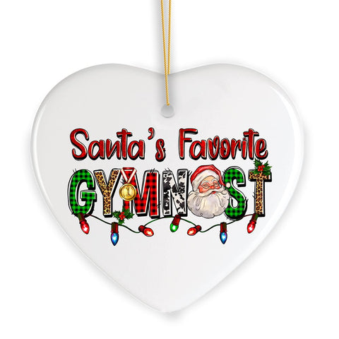 Santa’s Favorite Gymnast Christmas Ornament