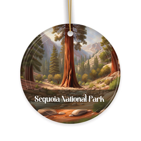Sequoia National Park Retro Ornament, California Tourist Attraction Souvenir and Gift