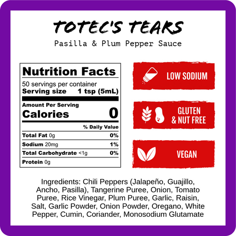 Totec's Tears - Pasilla & Plum (9oz)