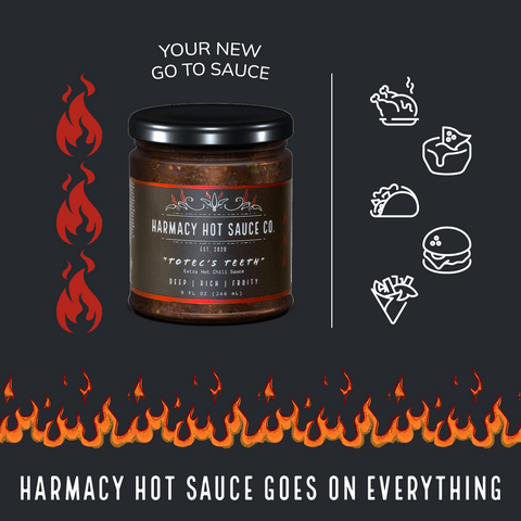 Totec's Teeth - Extra Hot Dried Chili & Plum Pepper Sauce (9oz)