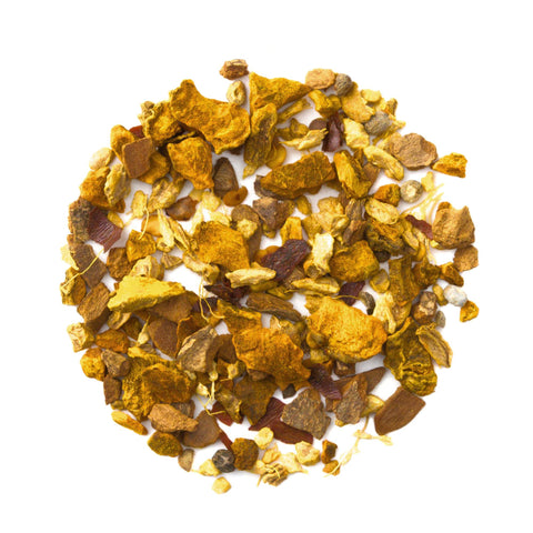 Organic Turmeric Chili Chai (Golden Milk), Bulk Loose Leaf Herbal Tea, 16 Oz.