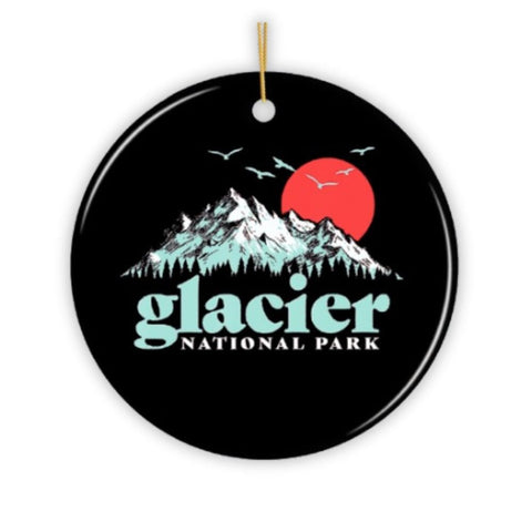 Vintage Glacier National Park Ornament