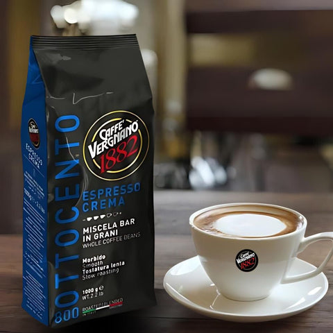 Caffe Vergnano Espresso Crema 800 Whole Bean Coffee 2.2lb/1kg