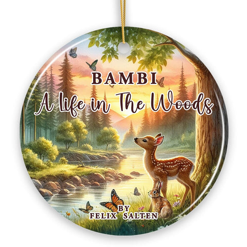 A Life in the Woods by Felix Salten Ornament, Bambi's Journey Christmas Keepsake