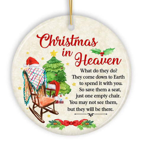 Christmas in Heaven Memorial Ornament, Gentle Reminder of Loved Ones for Holiday Decor