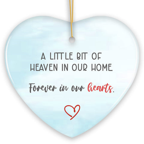 Forever in Our Hearts Heaven’s Little Light Ornament, Christmas Memory Gift