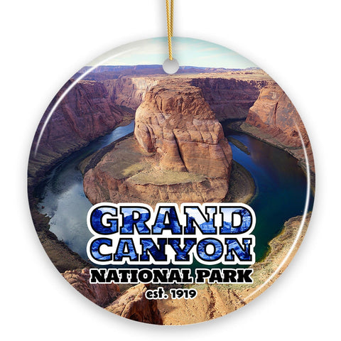 Grand Canyon National Park Scenic Ceramic Ornament, Arizona Souvenir Christmas Decoration
