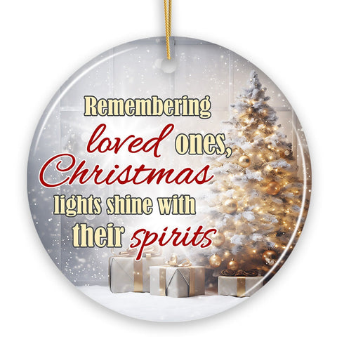 Remembering Loved Ones on Christmas Ornament, Winter Elegance Gift