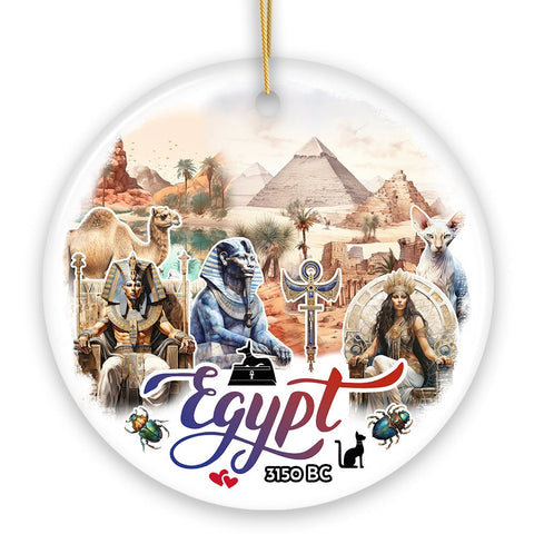 Vintage Egypt Artistic Ornament Souvenir, Egyptian Gift and Christmas Keepsake