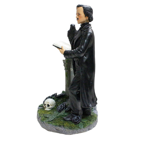 Edgar Allan Poe Handpainted 9" Figurine, Horror Home Statue Decoration