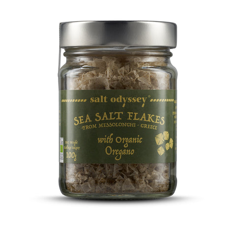 Salt Odyssey Sea Salt Flakes W/ Organic Oregano - 3.5 OZ 12 Pack
