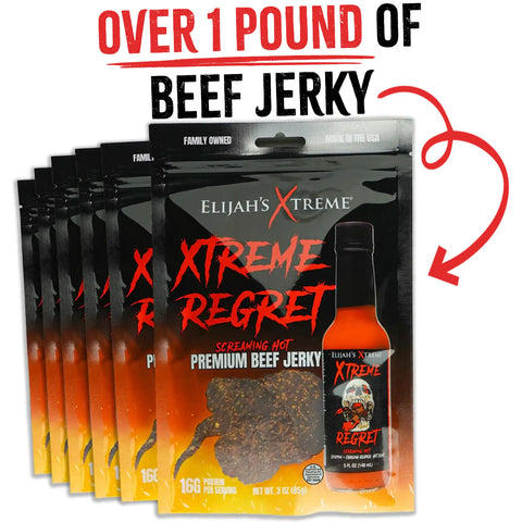 Xtreme Regret Spicy Beef Jerky - 6 bags (1lb)