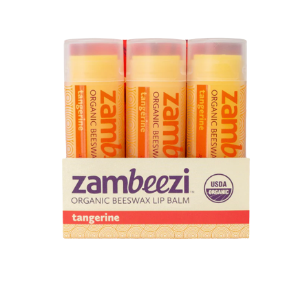 Zambeezi Tangerine Lip Balm 3-Pack - 0.15 OZ 10 Pack