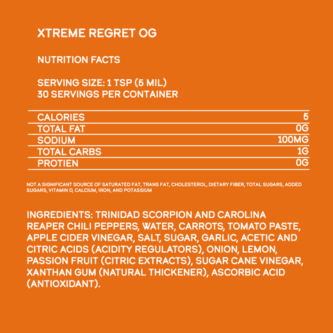 Xtreme Regret Hot Sauce (12 pk Case)