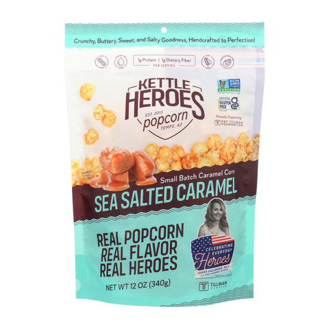Kettle Heroes Popcorn Sea Salted Caramel Corn - 12 OZ 6 Pack
