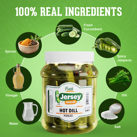 Whole Hot Dill Pickles
