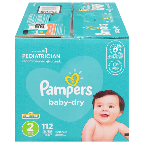 Pampers Diapers Baby Dry Case Size 2 112 CT