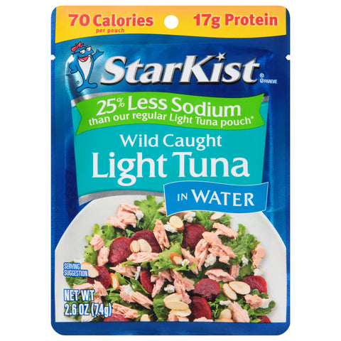 Starkist Tuna Pouch Low Sodium Wild Caught Light Tuna in Water 2.6 OZ