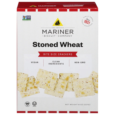 Mariner Stoned Wheat Crackers Bite Size 8 oz - 12 Pack