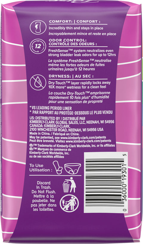 Poise Under Garments Liner 26 CT