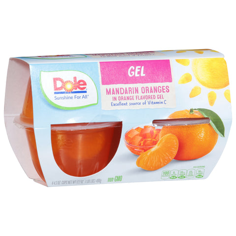 Dole Fruit Cups Mandarin Oranges In Orange Gelatin 17.2 OZ
