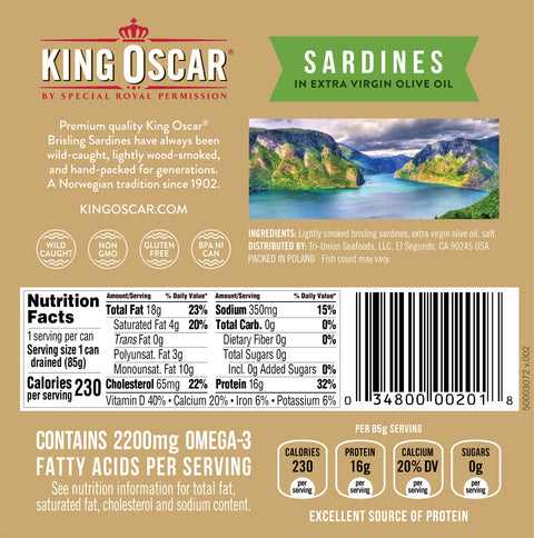 Brisling Sardines in Extra Virgin Olive Oil 3.75 OZ