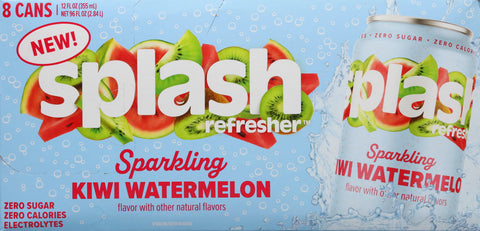 Splash Kiwi Watermelon Sparkling Water Beverage 8