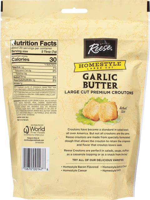 Reese Homestyle Garlic Butter Croutons 5 OZ