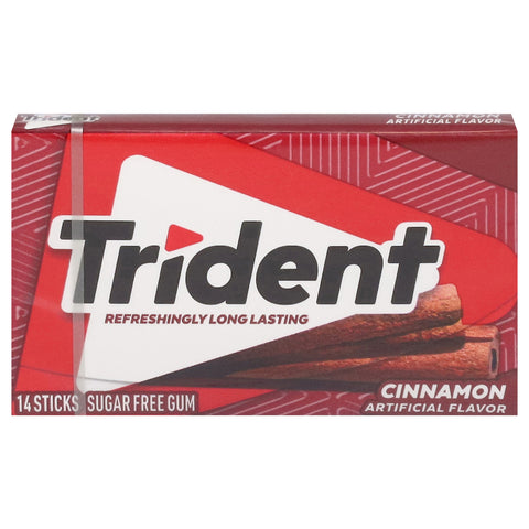 Trident Sugar Free Cinnamon Gum 14 ea - 14 CT 12 Pack