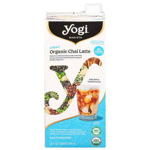 Yogi Organic Light Chai Latte 32 fl oz - 32 FZ 6 Pack