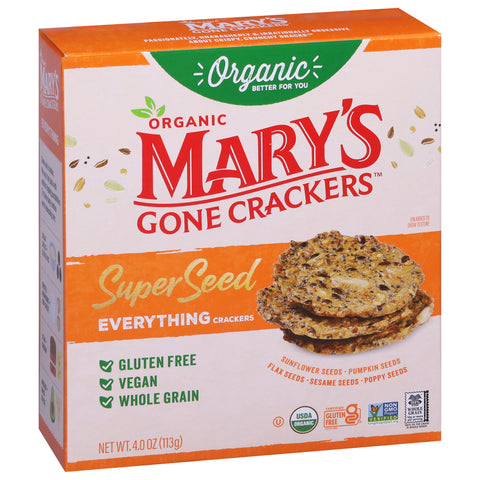 Mary's Gone Crackers Super Seed Everything Crackers 4.0 oz