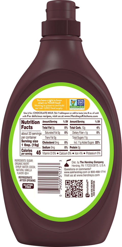 Hershey's Simply 5 Syrup 21.8 OZ