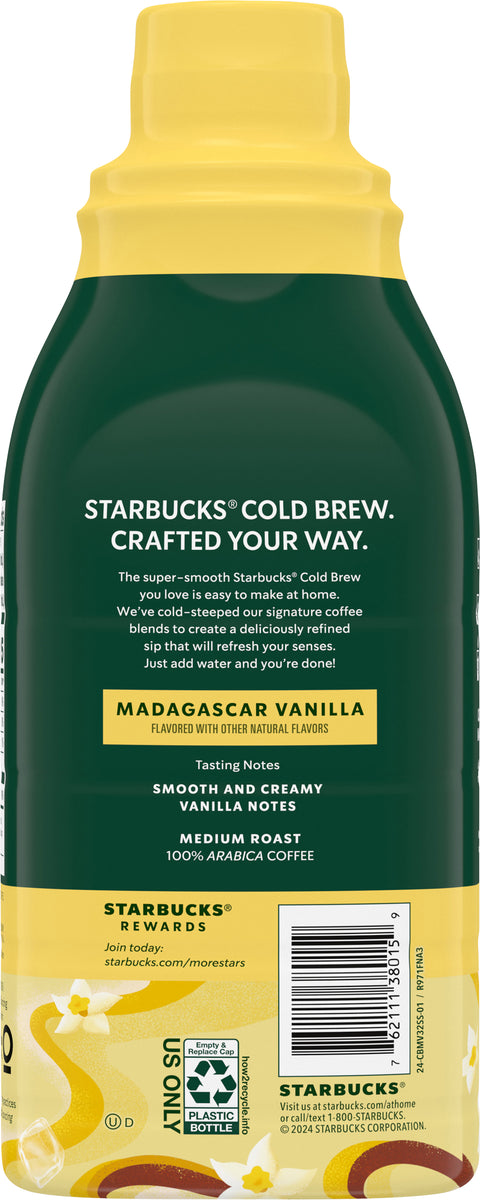 Starbucks Coffee Cold Brew Madagascar Vanilla 32 FZ