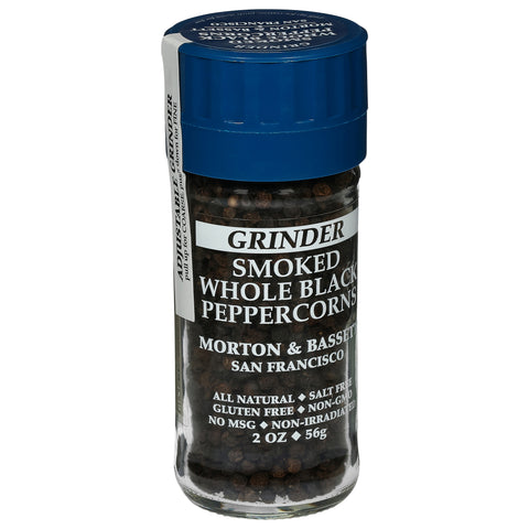 Morton & Bassett Grinder Smoked Whole Black Peppercorns 2 oz