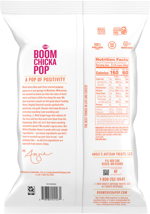 Angie's Boom Chicka Pop White Cheddar Popcorn 4.5 OZ