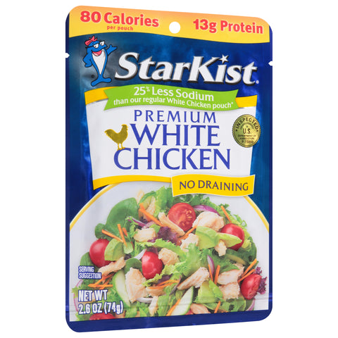 Starkist Premium White Chicken Less Sodium 2.6 OZ
