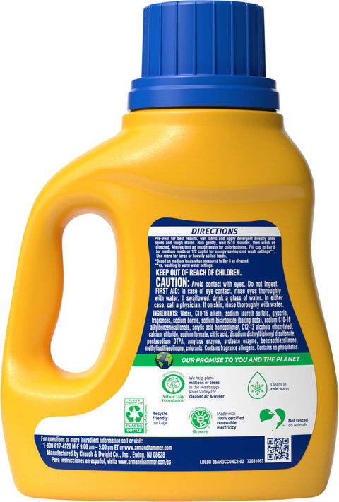 Arm & Hammer Plus OxiClean Fresh Scent, 25 Loads Liquid Laundry Detergent, 32.5 fl oz