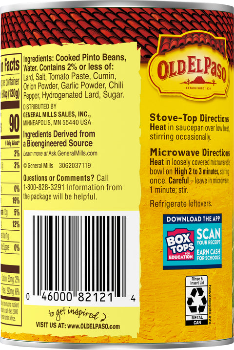 Old El Paso Beans Refried 16 OZ