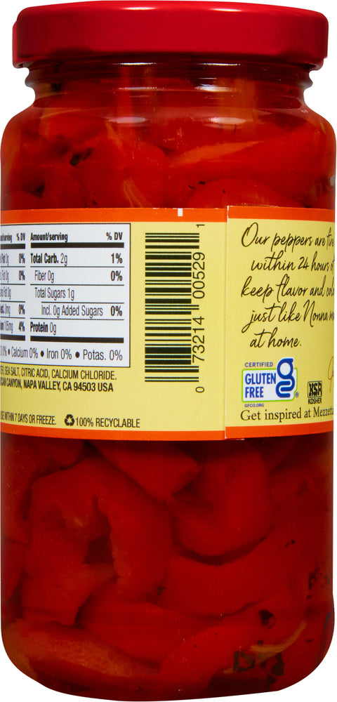 Mezzetta Roasted Red Bell Pepper Strips 10.0 FZ 12 Pack 10 FZ