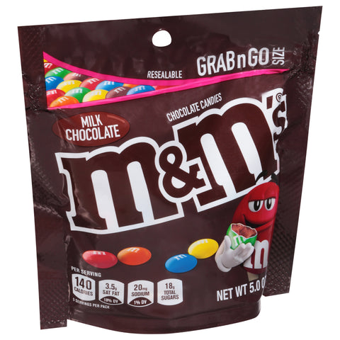 M&M's Milk Chocolate Chocolate Candies Grab n Go Size 5.0 oz