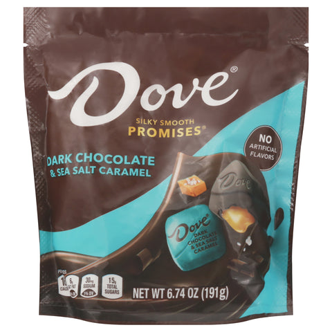 Dove Dark Chocolate & Sea Salt Caramel 6.74 oz - 8 Pack