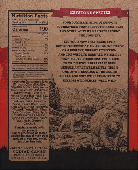 Kodiak Breafast Bars Cinnamon And Apple 7.05 OZ