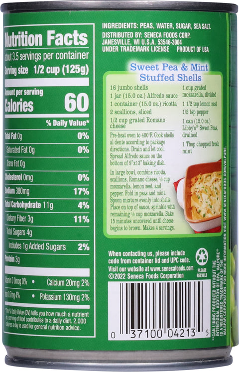 Libby's Sweet Peas 15 OZ