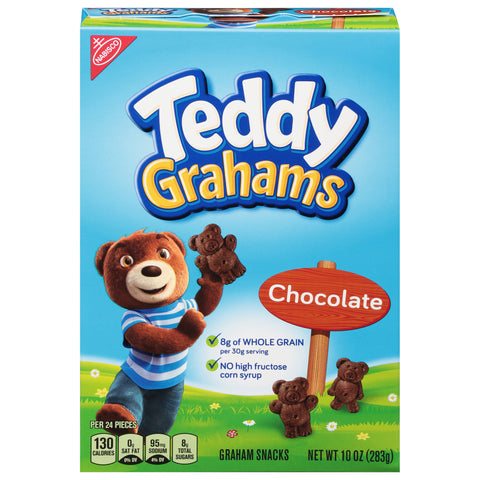 Teddy Grahams Chocolate Graham Snacks 10 oz - 6 Pack
